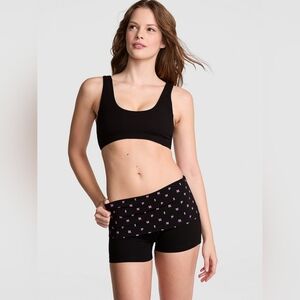 VS Pink Logo Foldover Band 3" Shorts